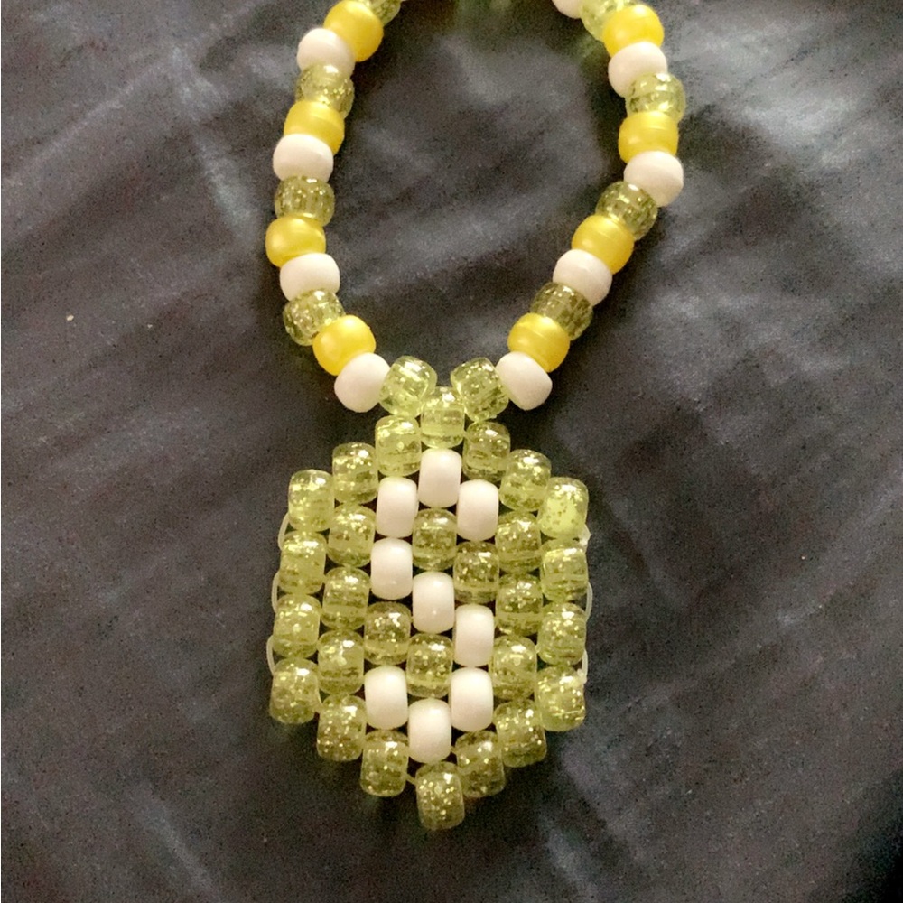 Yellow and White Beaded Skittles Bracelet